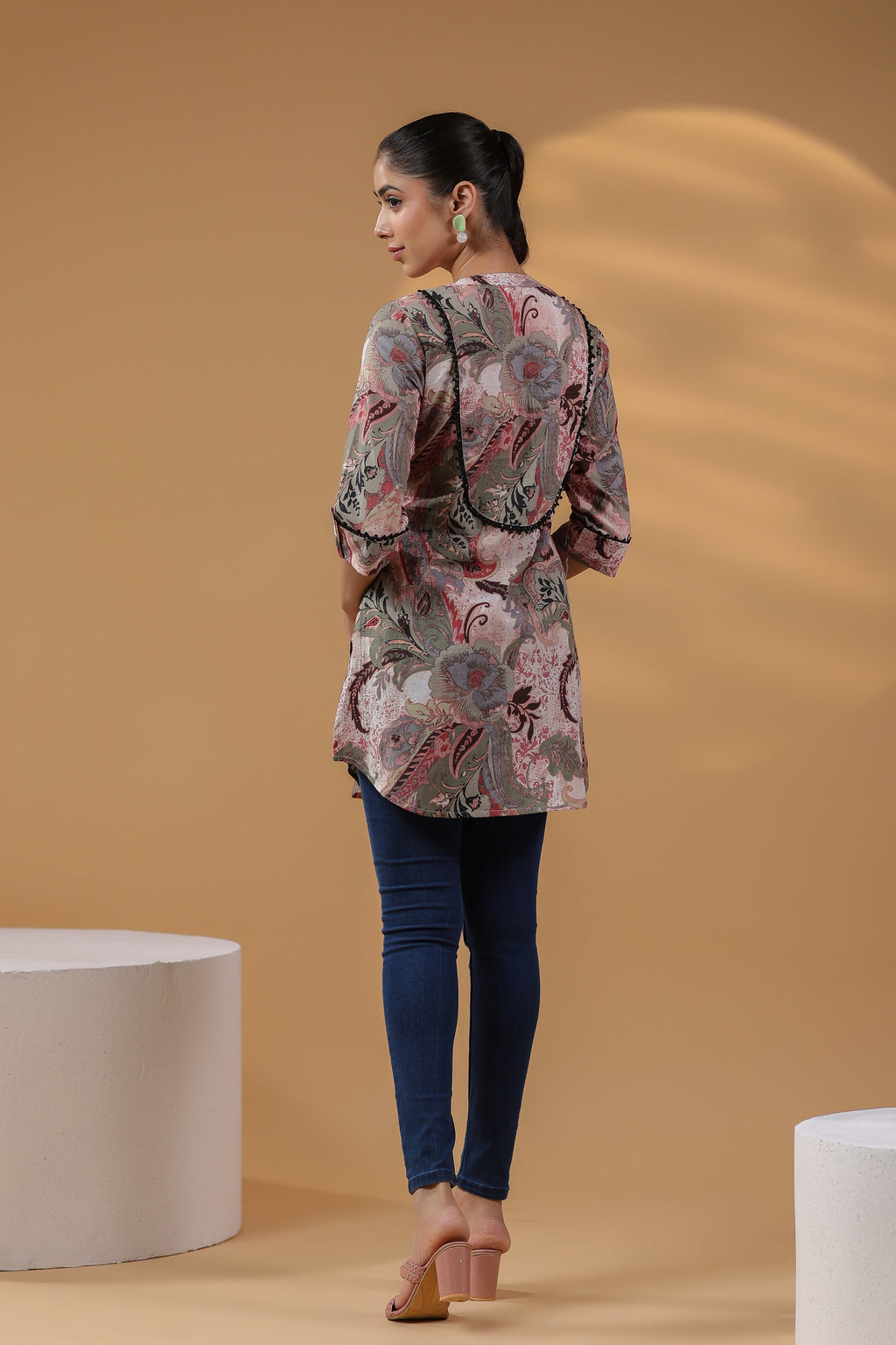 Women Ethnic Motifs Printed Cotton Top