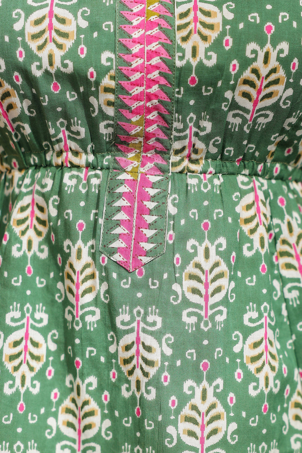 Ethnic Motifs Printed Shoulder Straps Pure Cotton Crop Top