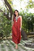 Printed Sleeveless Cotton Basic Jumpsuit