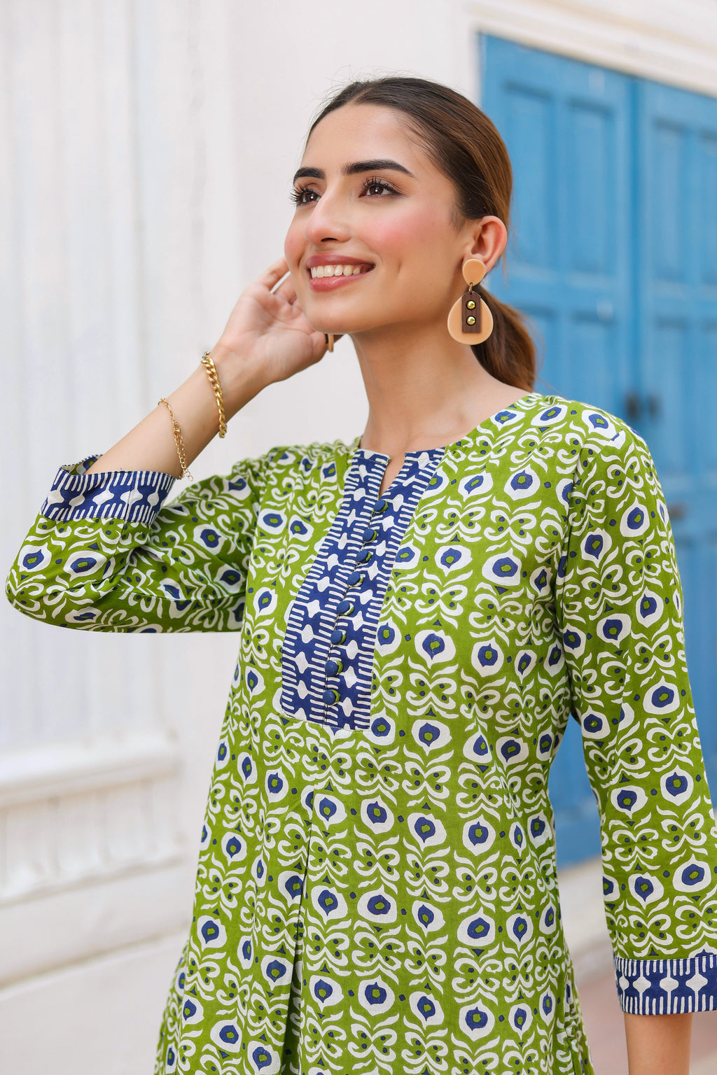 Women Floral Print Cotton Regular Top