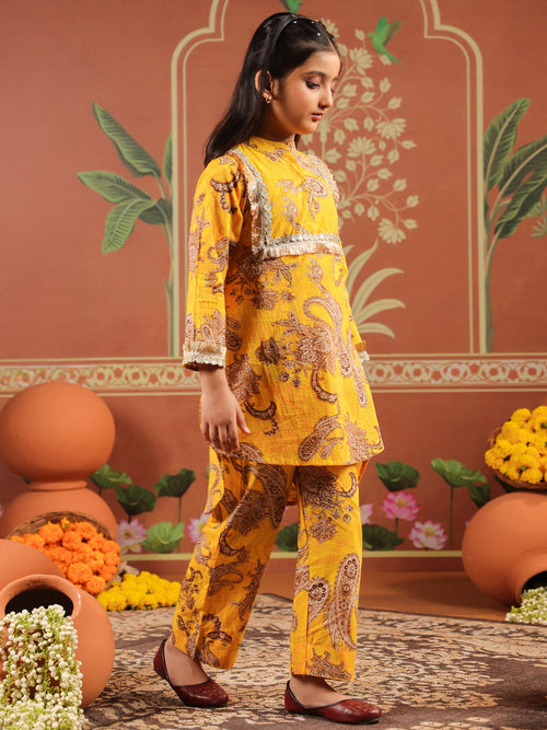 Girls Ethnic Motifs Printed Cord Set